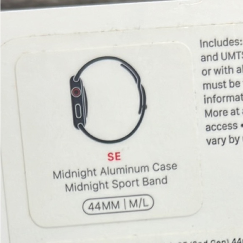 SE 2nd Gen Apple Black Smartwatch